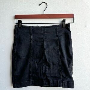 Free People Black Mini Skirt